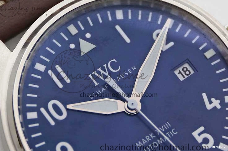 MIROTIME 0724 Mark XVIII IW327010 SS M+F 1:1 Best Edition Blue Dial on Brown Leather Strap A Resilient 7051